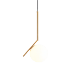 Pendul modern cu glob opac și structură metalică aurie 50×15 cm - Homuse