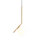 Pendul modern cu glob opac și structură metalică aurie 50×15 cm - Homuse