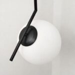 Pendul modern cu glob opac și structură metalică neagră 50×15 cm - imagine 4 - Homuse
