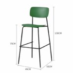 Scaun bar Slim Green - imagine 7 - Homuse