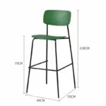 Scaun bar Slim Green - imagine 7 - Homuse