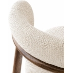 Scaun de dining Elara – tapițerie din in (linen) Walnut - imagine 4 - Homuse