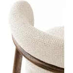 Scaun de dining Elara – tapițerie din in (linen) Walnut - imagine 4 - Homuse