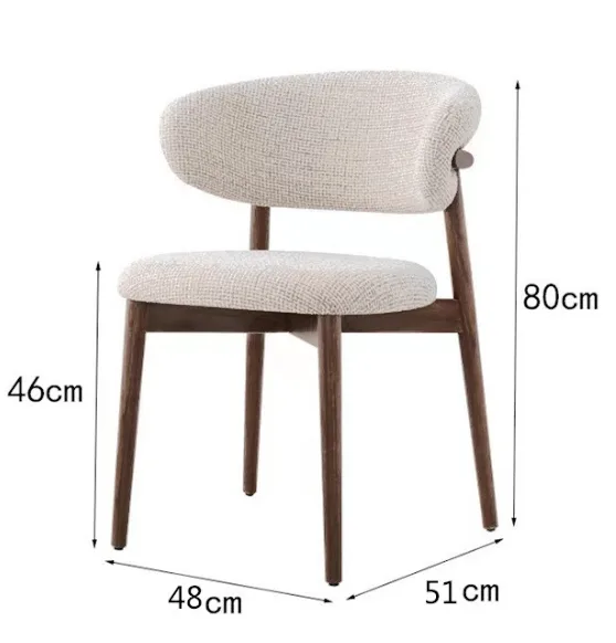 Scaun de dining Elara – tapițerie din in (linen) Walnut - imagine 7 - Homuse