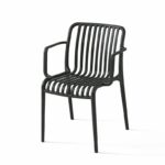 Scaun din polipropilenă pentru exterior Black - imagine 2 - Homuse
