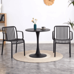 Scaun din polipropilenă pentru exterior Black - imagine 3 - Homuse