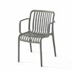 Scaun din polipropilenă pentru exterior Grey - imagine 2 - Homuse