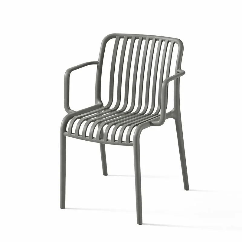 Scaun din polipropilenă pentru exterior Grey - imagine 2 - Homuse