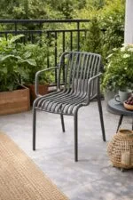 Scaun din polipropilenă pentru exterior Grey - imagine 3 - Homuse