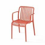 Scaun din polipropilenă pentru exterior Red - imagine 2 - Homuse