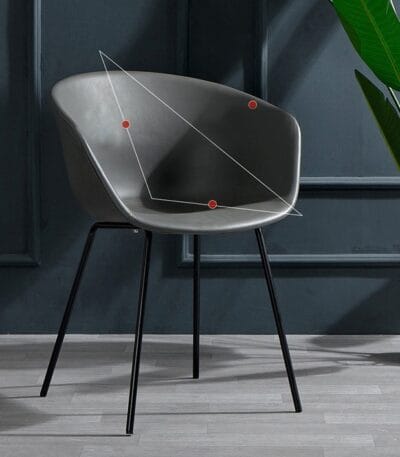 Scaun dining Aura Grey - imagine 3 - Homuse
