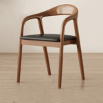 Scaun dining din lemn cu șezut tapițat Zen Walnut - imagine 3 - Homuse