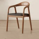 Scaun dining din lemn cu șezut tapițat Zen Walnut - imagine 3 - Homuse