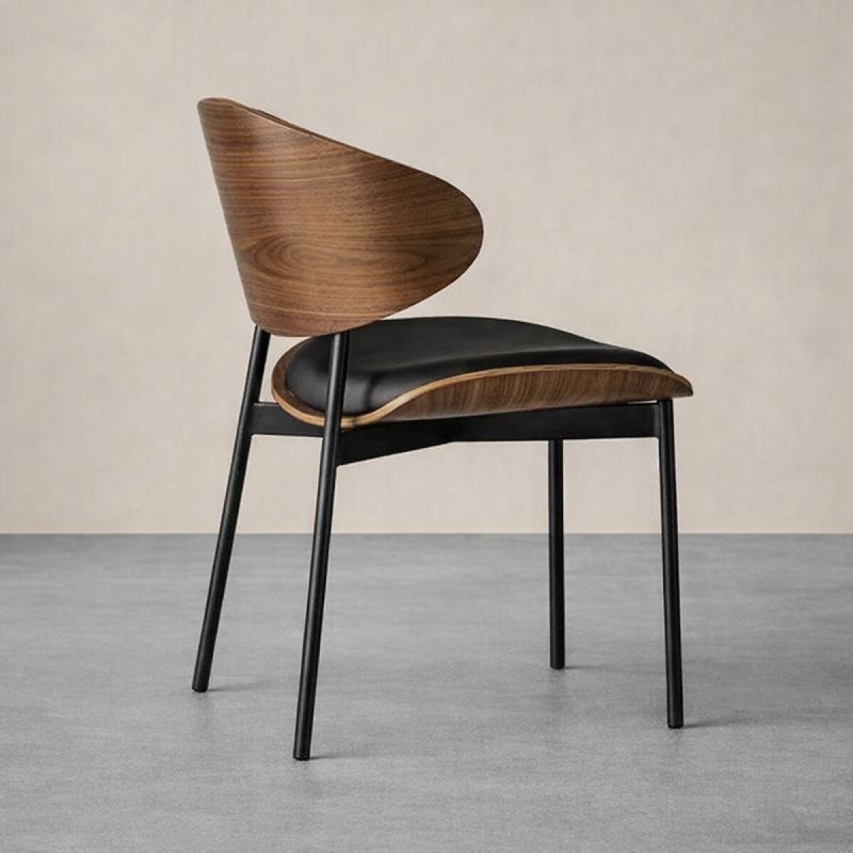 Scaun dining Luna Wood Black - imagine 3 - Homuse