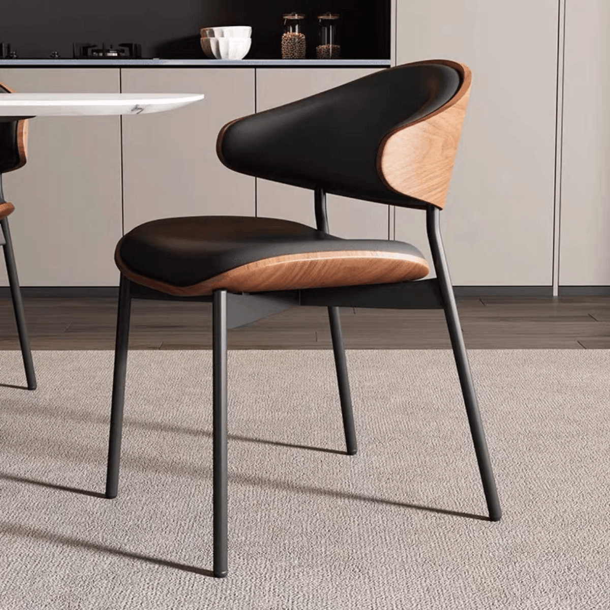 Scaun dining Luna Wood Black - imagine 6 - Homuse