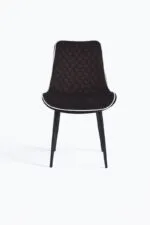 Scaun dining Milano din velur Brown - imagine 2 - Homuse