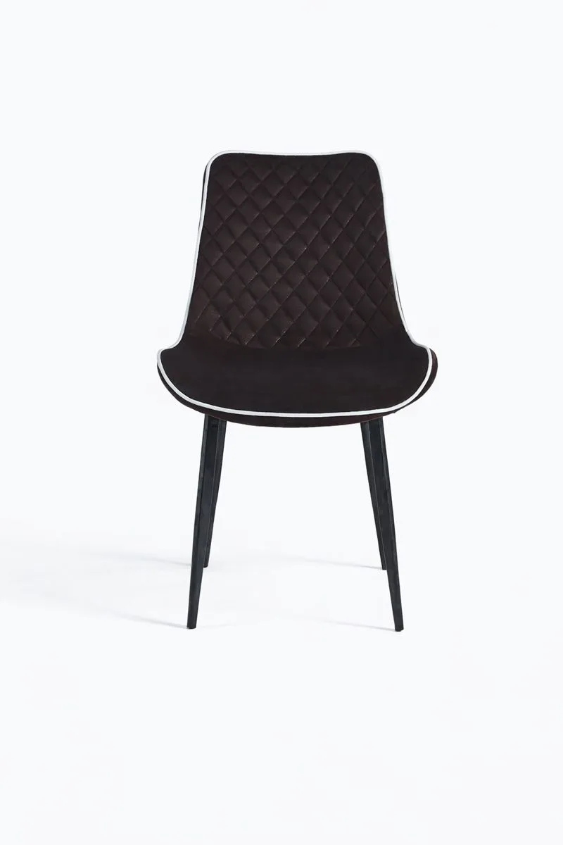 Scaun dining Milano din velur Brown - imagine 2 - Homuse