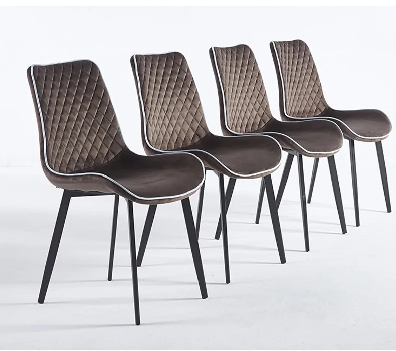 Scaun dining Milano din velur Brown - imagine 4 - Homuse