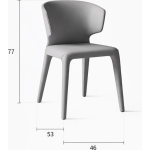 Scaun dining Novo Grey - imagine 5 - Homuse