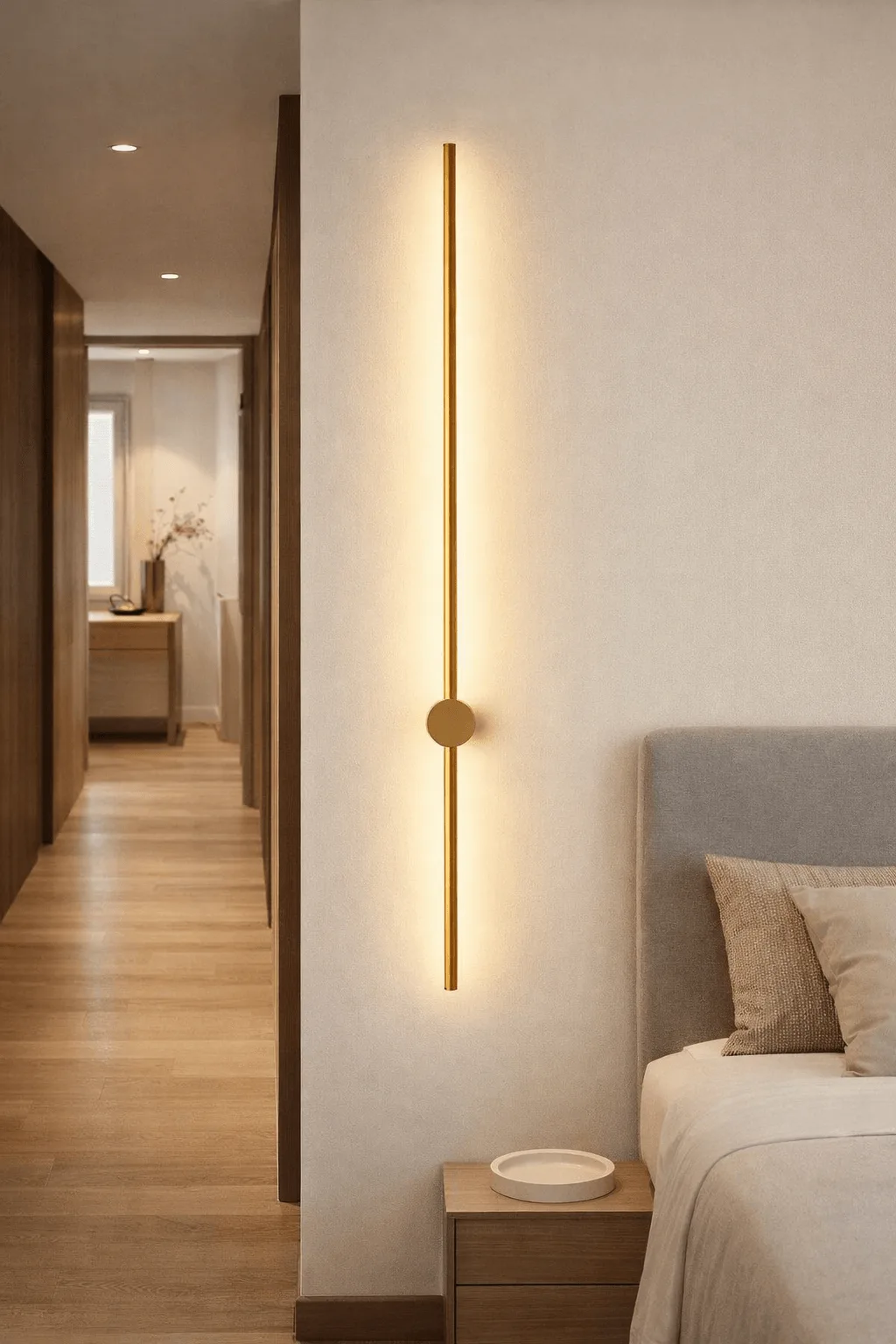 Aplica LED Slim Gold lumina neutra 80 cm - imagine 2