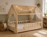 Pat copii tip Montessori 200x90 cm Oak - imagine 2