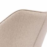 Scaun tapițat Beige cu bază metalică neagră - imagine 6 - Homuse