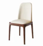 Scaun dining Selene Walnut & Cream piele ecologică