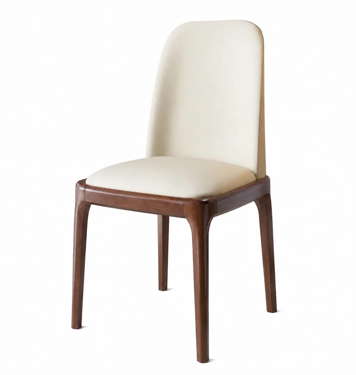 IMG_0330 Scaun dining Selene Walnut & Cream piele ecologică - imagine 1