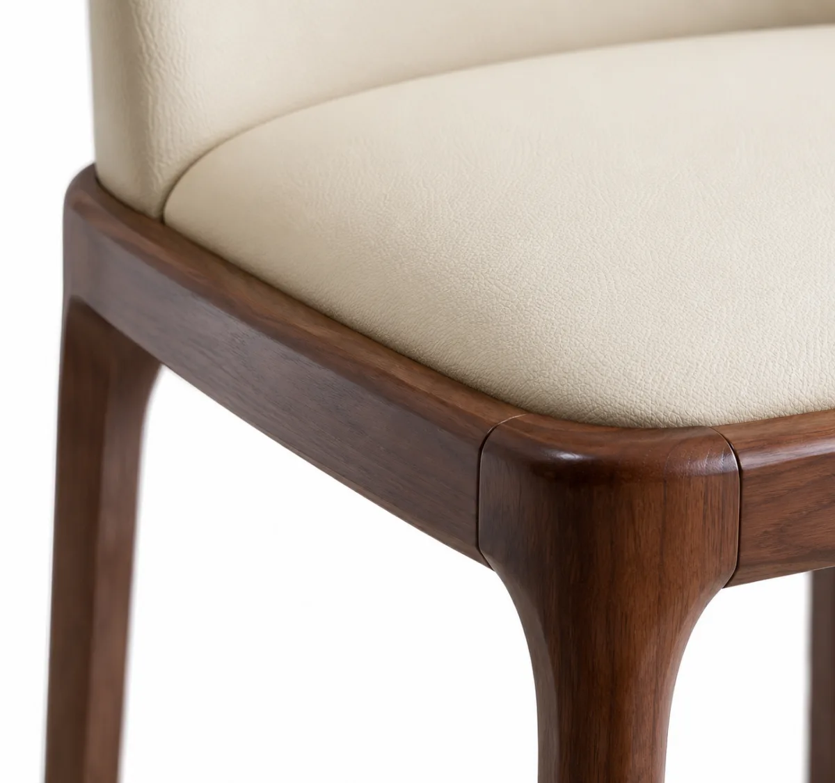 Scaun dining Selene Walnut & Cream piele ecologică - imagine 4