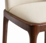 Scaun dining Selene Walnut & Cream piele ecologică - imagine 4