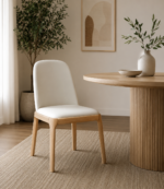 Scaun dining Selene OAK & Cream piele ecologică - imagine 3