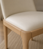 Scaun dining Selene OAK & Cream piele ecologică - imagine 4