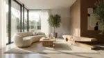Imagine lifestyle pentru Banchetă din lemn masiv 150x30x40cm, într-un interior modern.