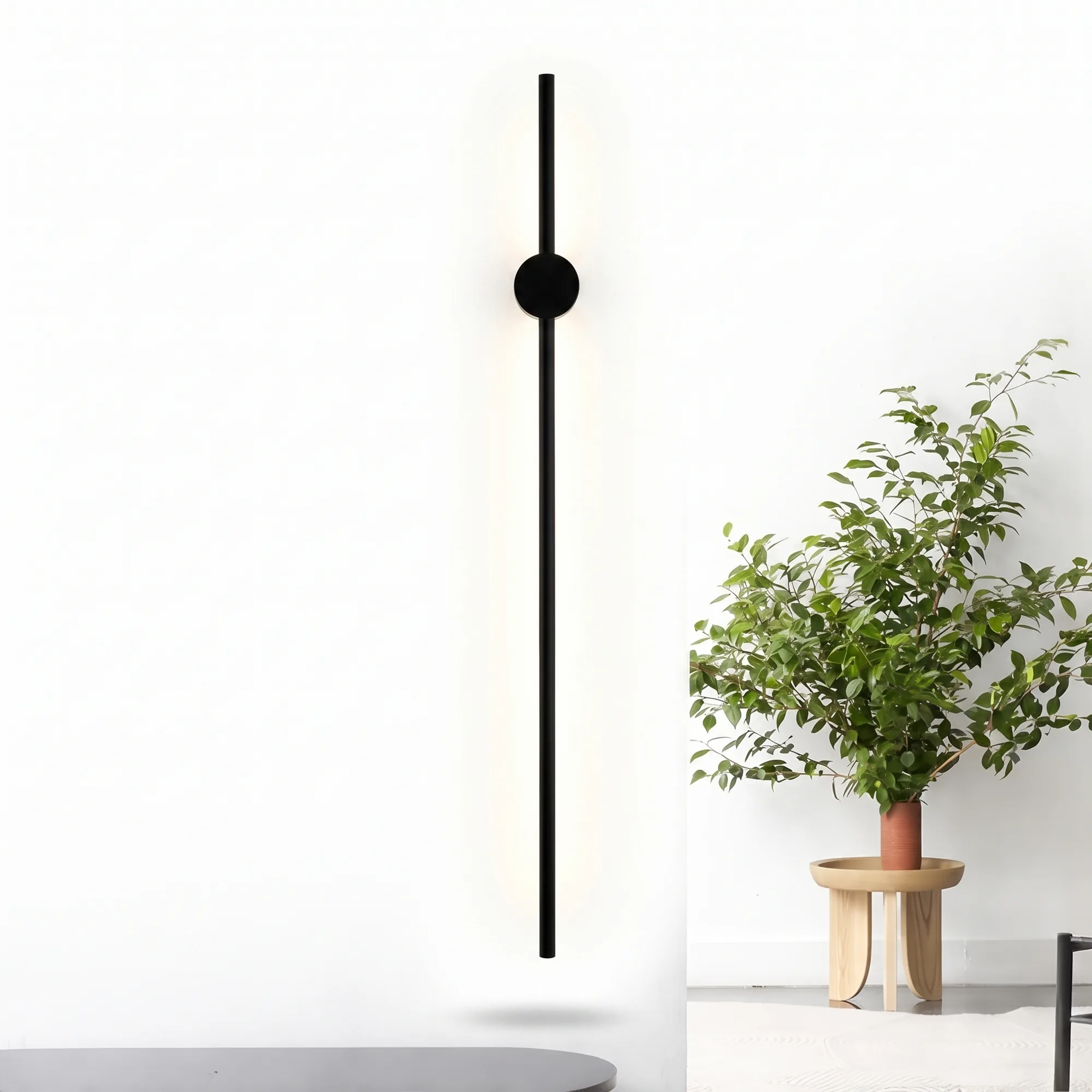 Aplica LED Slim Black lumina neutra 80 cm - Homuse