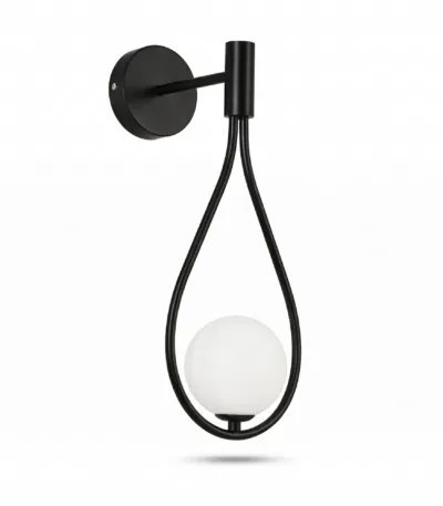 Aplica perete Tears Black 17X17X40cm - Homuse