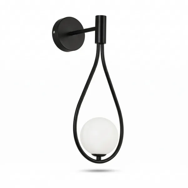 Aplica perete Tears Black 17X17X40cm - Homuse