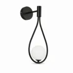 Aplica perete Tears Black 20x20x50cm - Homuse