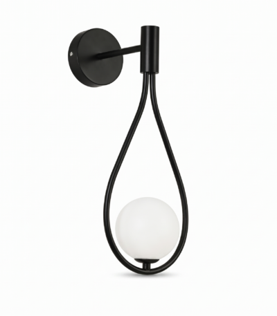 Aplica perete Tears Black 20x20x50cm - Homuse