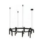 Corp de iluminat Led suspendat Tube Black 100×100 cm - Homuse