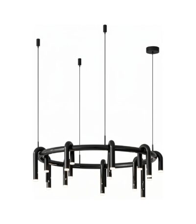 Corp de iluminat Led suspendat Tube Black 100×100 cm - Homuse