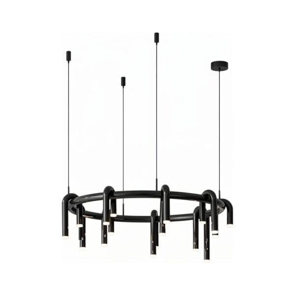 Corp de iluminat Led suspendat Tube Black 100×100 cm - Homuse