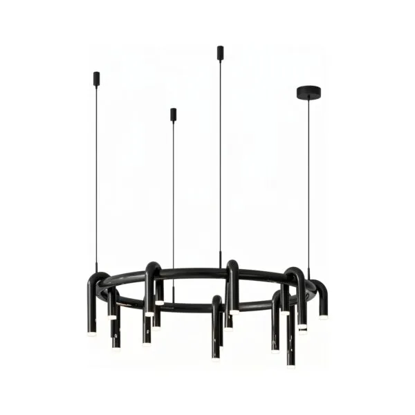 Corp de iluminat Led suspendat Tube Black 100×100 cm - Homuse