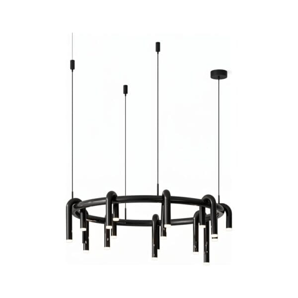 Corp de iluminat Led suspendat Tube Black 80x80x28cm - Homuse