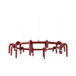 Corp de iluminat Led suspendat Tube Red 100×100 cm - Homuse