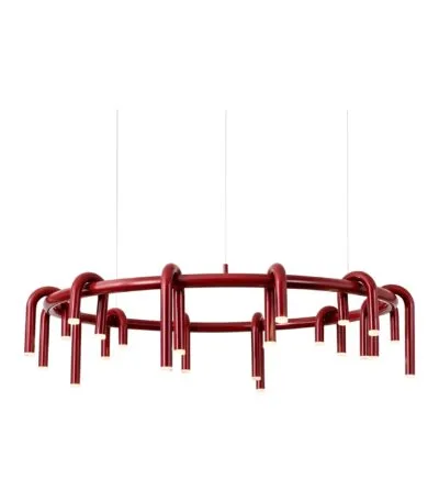 Corp de iluminat Led suspendat Tube Red 100×100 cm - Homuse