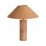 Lampa de masa din piatra Alba - Homuse