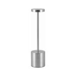 Lampa de masa fără fir din metal Silver - Homuse