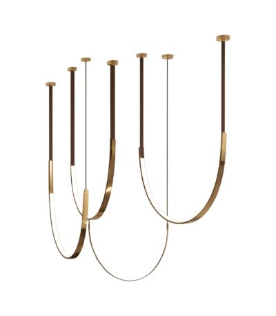 Lustra LED cu accente aurii 50x100cm - Homuse