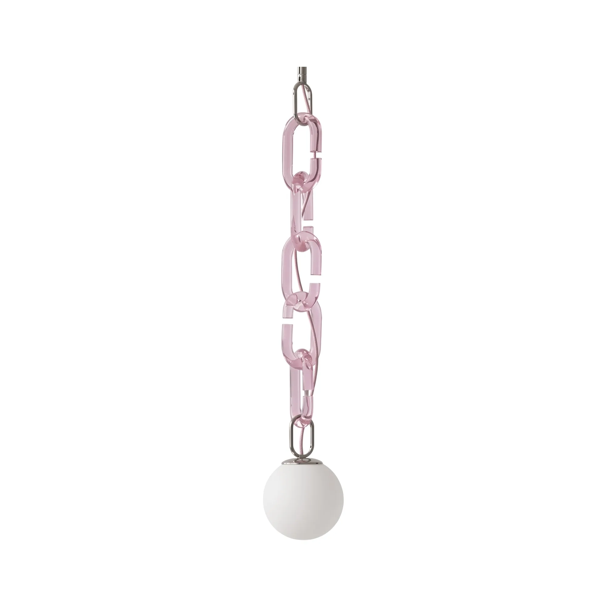 Lustră suspendată modernă cu lanț decorativ Celine Pink - Homuse