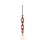 Lustră suspendată modernă cu lanț decorativ Celine Red - Homuse